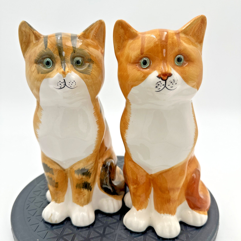 2 Vintage Formalities Baum Bros Tabby Cat, Orange Cat Porcelain